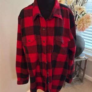 Natural Reflections Red and Black Checkered Flannel